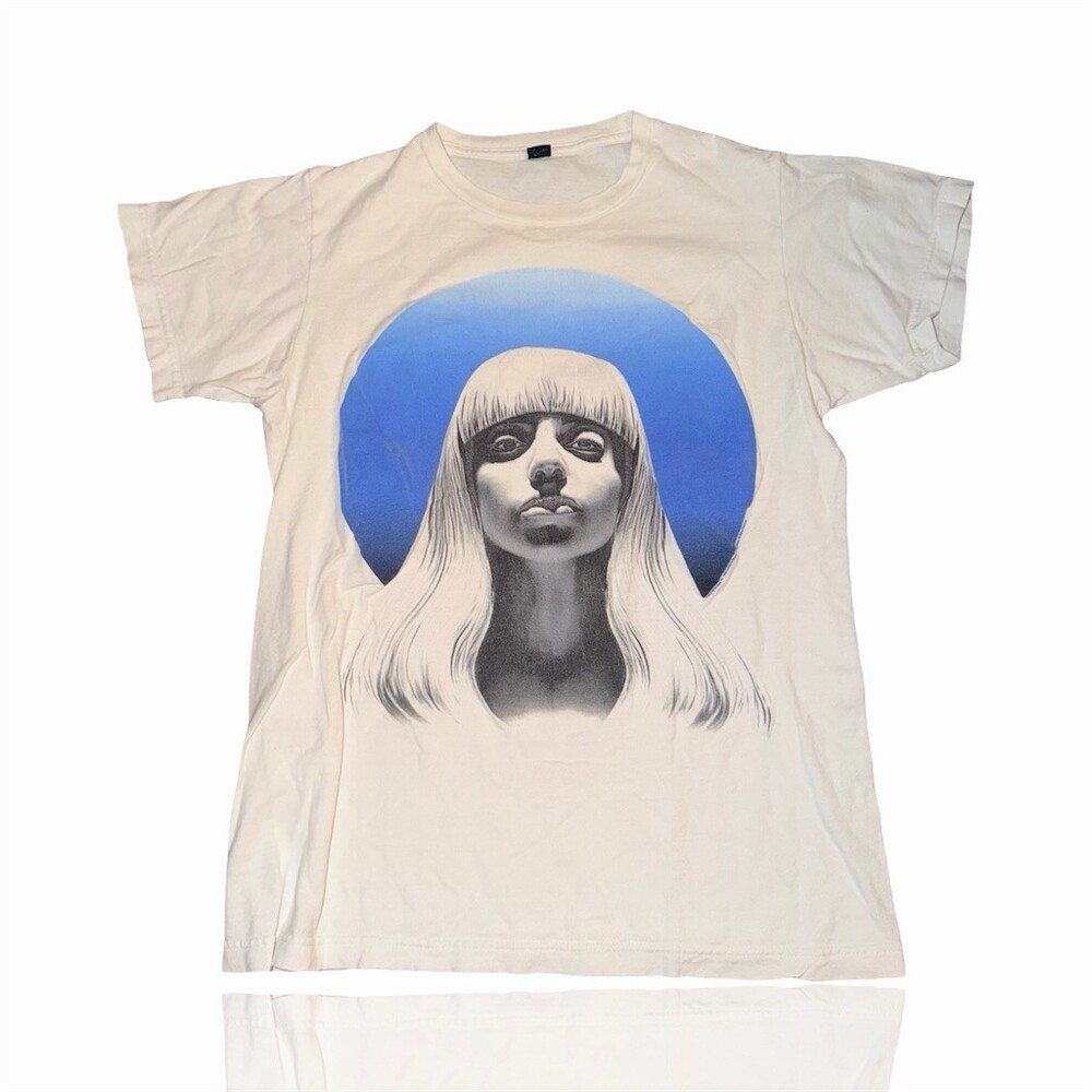 Lady Gaga artRAVE ARTPOP Ball Tour T-Shirt Unisex Small White Graphic Dates